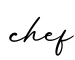 单词chef书写