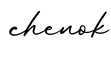 单词chenok书写