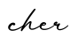 单词cher书写