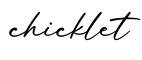 单词chicklet书写