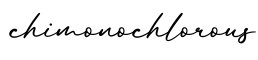 单词chimonochlorous书写