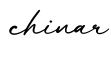 单词chinar书写