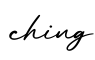单词ching书写