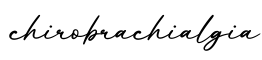 单词chirobrachialgia书写