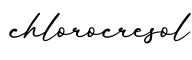 单词chlorocresol书写