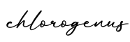 单词chlorogenus书写
