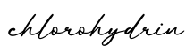 单词chlorohydrin书写