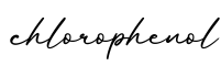 单词chlorophenol书写