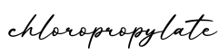 单词chloropropylate书写