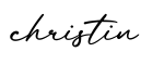 单词christin书写