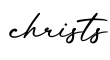 单词christs书写