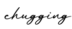 单词chugging书写