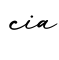 单词cia书写