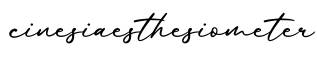 单词cinesiaesthesiometer书写