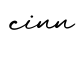 单词cinn书写