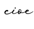 单词cioe书写