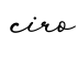 单词ciro书写
