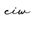 单词ciw书写