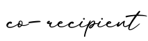 单词co-recipient书写