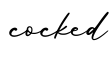 单词cocked书写