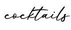 单词cocktails书写