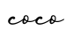 单词coco书写