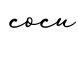 单词cocu书写