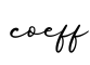 单词coeff书写