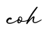 单词coh书写