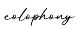 单词colophony书写