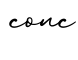 单词conc书写