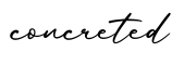 单词concreted书写