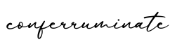 单词conferruminate书写