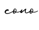 单词cono书写