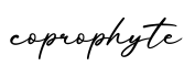 单词coprophyte书写
