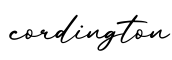 单词cordington书写