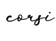 单词corsi书写