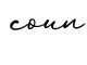 单词coun书写