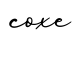 单词coxe书写
