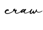 单词craw书写