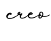 单词creo书写