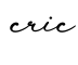 单词cric书写