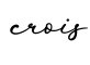 单词crois书写