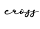 单词cross书写