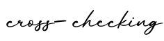 单词cross-checking书写
