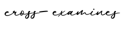 单词cross-examines书写