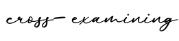 单词cross-examining书写