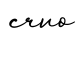 单词crvo书写