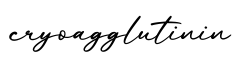 单词cryoagglutinin书写