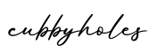 单词cubbyholes书写